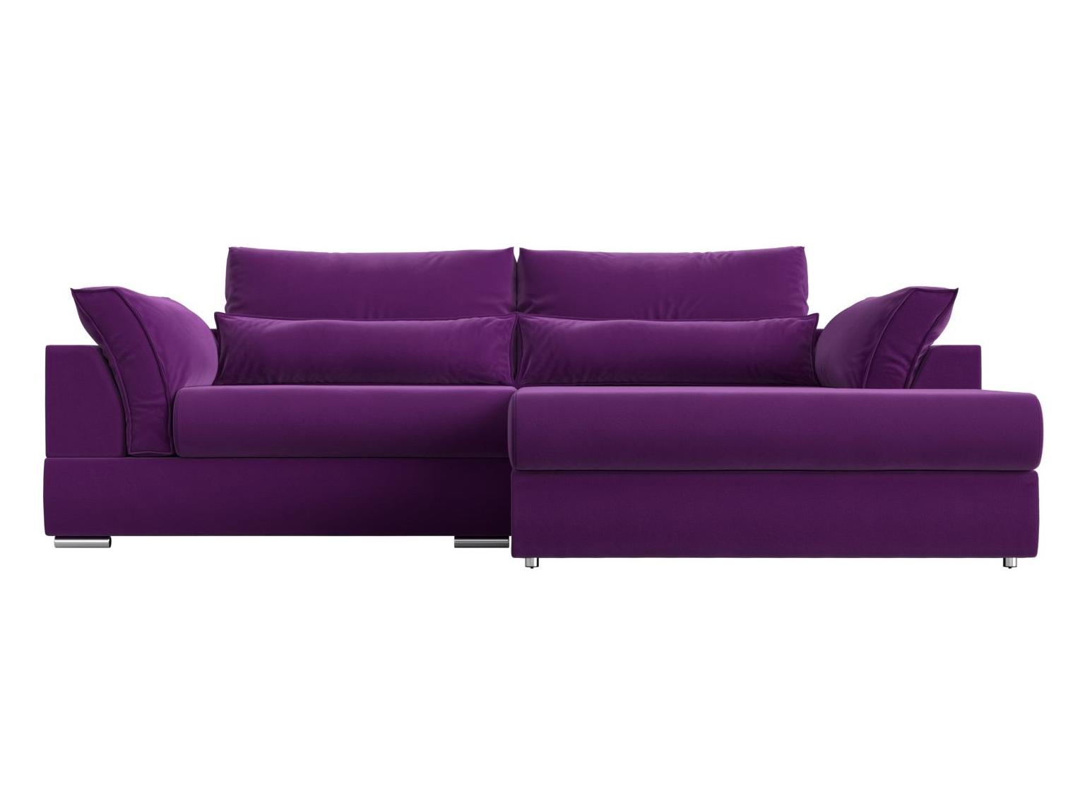Угловой диван-кровать «Пекин» Фиолетовый, Микровельвет, правый микровельветфиолетовый купить от 72990 руб. в интернет-магазине Фабрики PUSHE в Москве