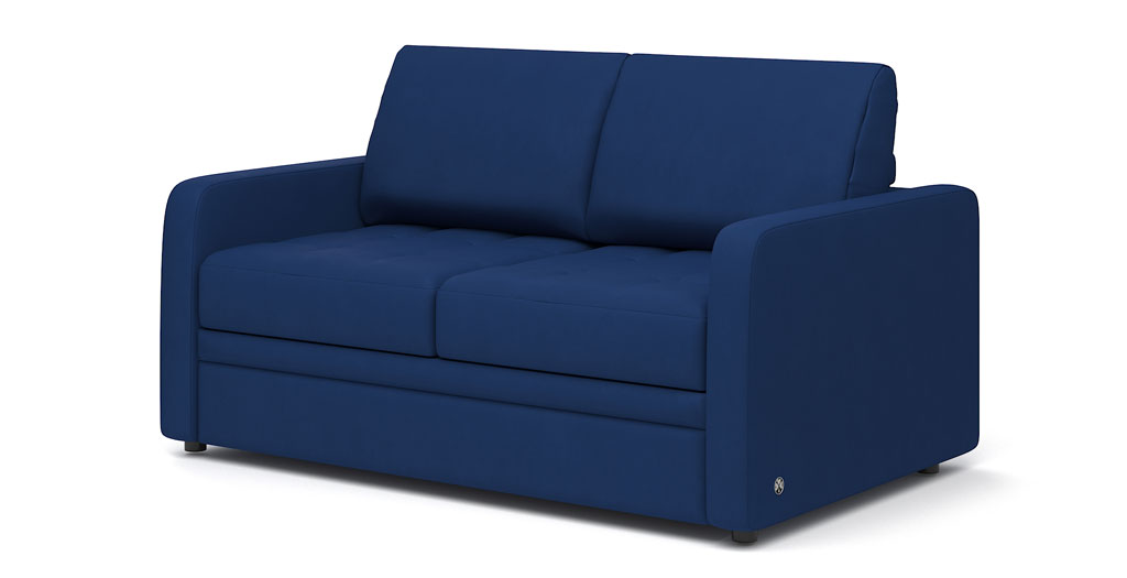 Выкатной диван «Бруно 130» Simple 24 велюр синий купить от 78759 руб. винтернет-магазине Фабрики PUSHE в Саратове