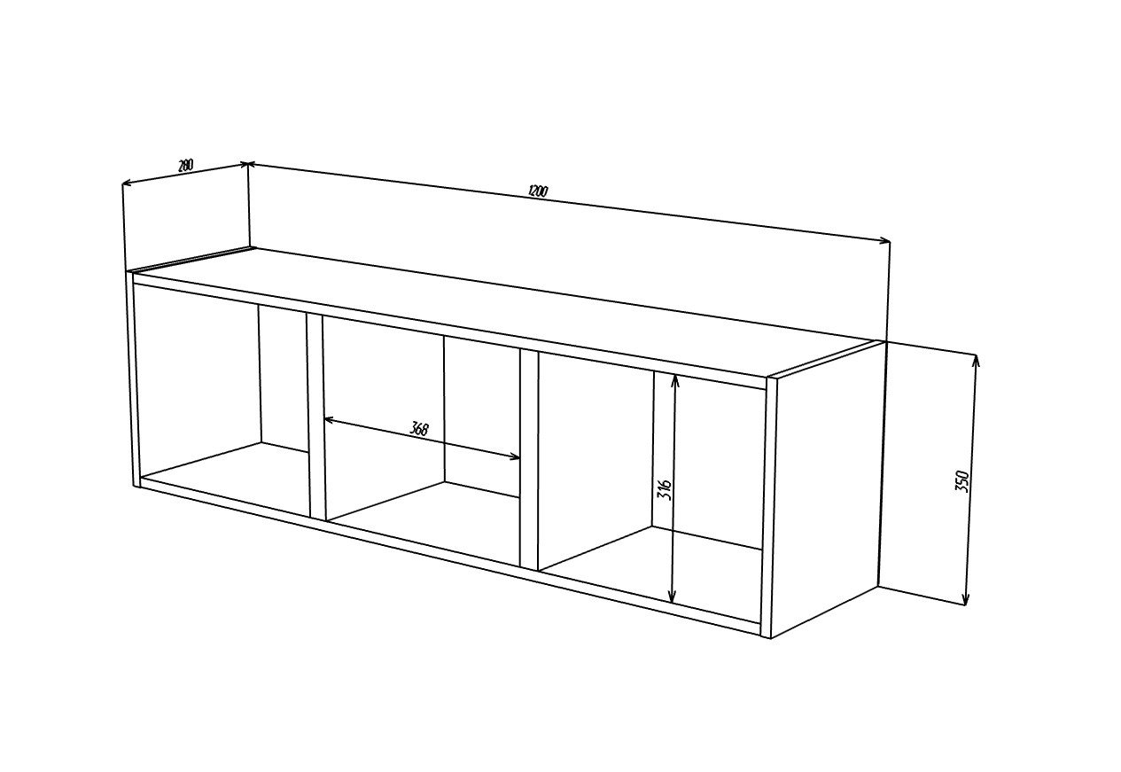 Полка навесная «Билли IKEA» Белый fsta-19352 Белый