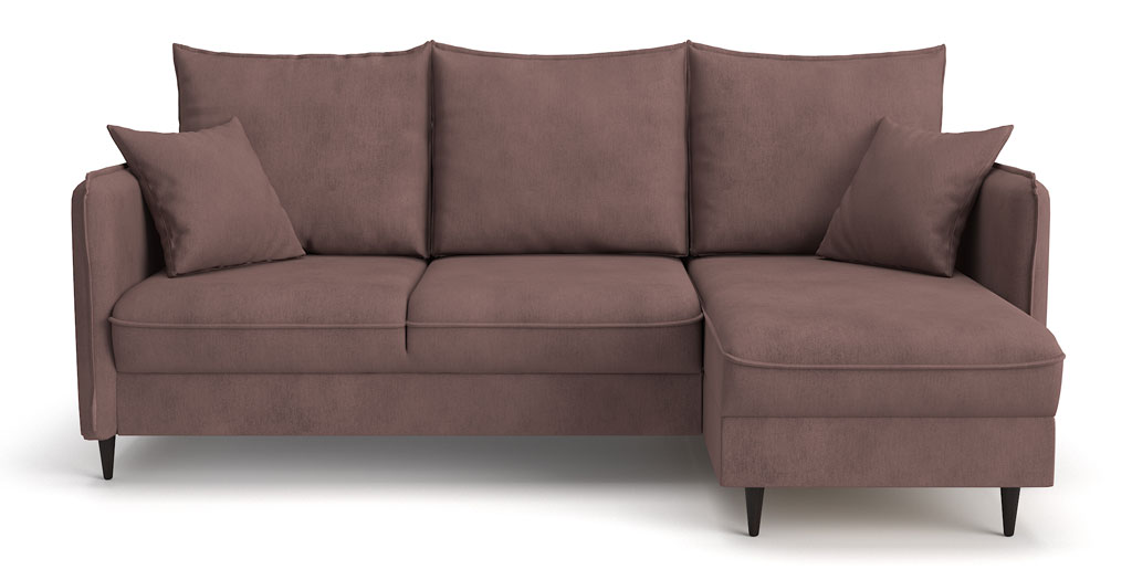 Угловой диван-кровать «Фьорд» Lounge 9 шенилл коричневый купить от 92960руб. в интернет-магазине Фабрики PUSHE в Раменском