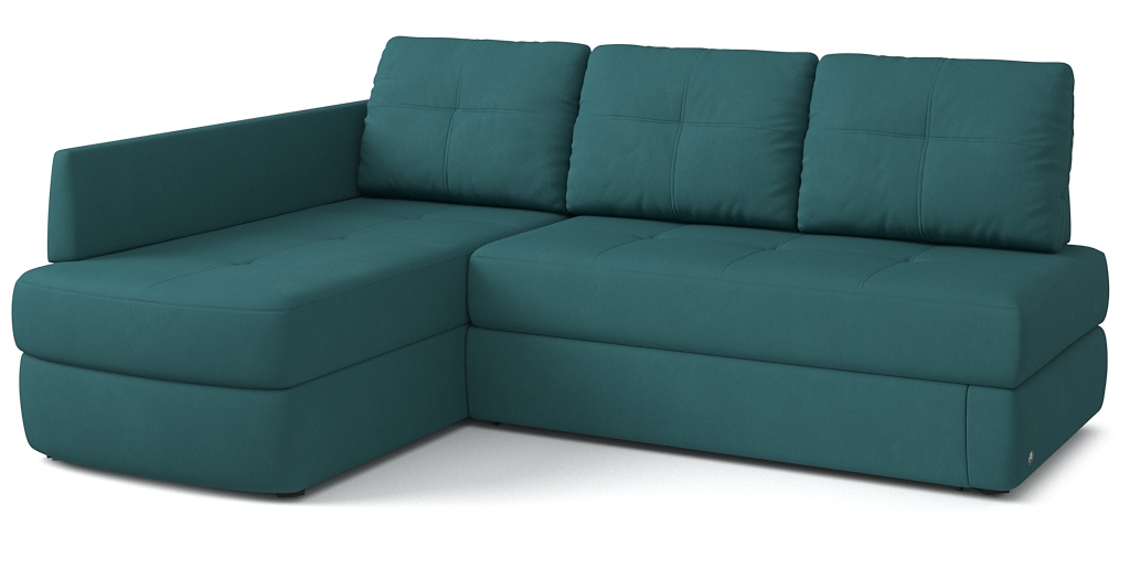 Угловой диван «Арно» Formula 697, левый велюр зеленый купить от 91878 руб.в интернет-магазине Фабрики PUSHE в Москве