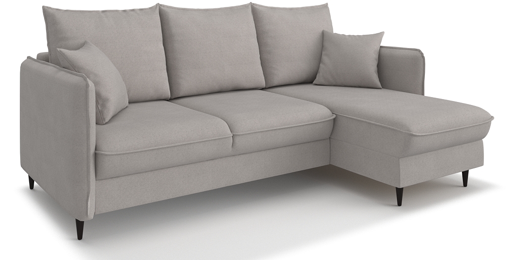 Угловой диван-кровать «Фьорд» Jazz 01 рогожка белый купить от 92960 руб. винтернет-магазине Фабрики PUSHE в Москве