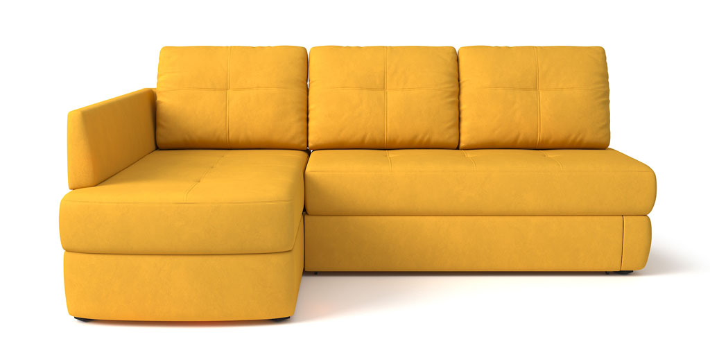 Угловой диван «Арно» Formula 560, левый велюр желтый купить от 91878 руб. винтернет-магазине Фабрики PUSHE в Москве