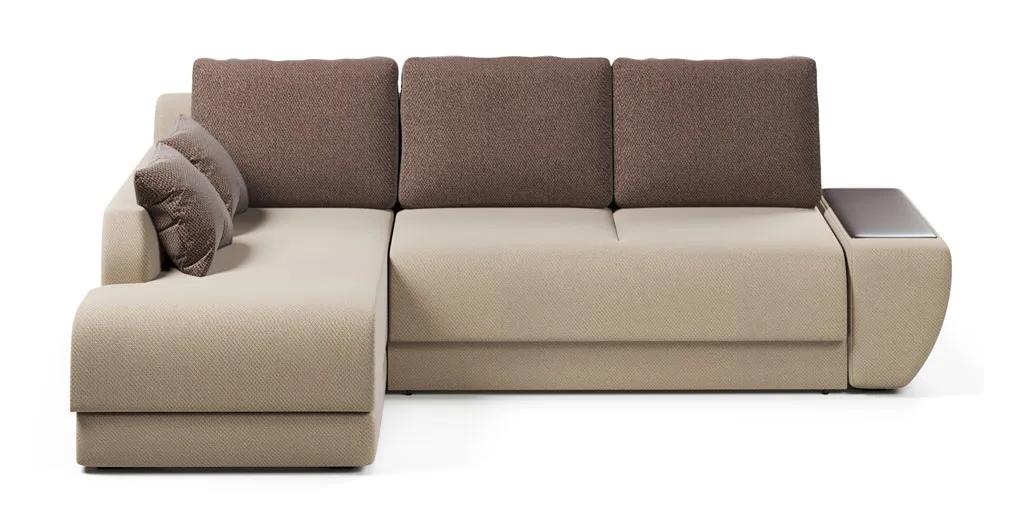 Угловой диван-кровать «Нью-Йорк» Beige, велюр, левый велюр бежевыйкоричневый купить от 51490 руб. в интернет-магазине Фабрики PUSHE в Москве
