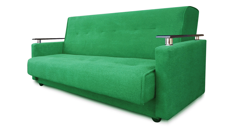 Диван-кровать «Милан Люкс» 120 см Велюр, зеленый велюр зеленый купить от12890 руб. в интернет-магазине Фабрики PUSHE в Москве