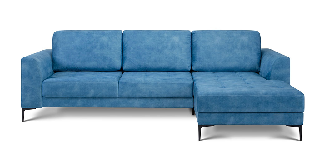 Модульный диван «Пьер» на металлических ножках велюр синий купить от 150360руб. в интернет-магазине Фабрики PUSHE в Москве