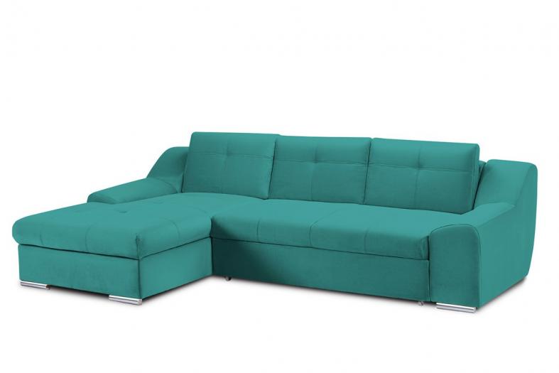 Угловой диван-кровать «Чикаго» Evita Pistachio, велюр велюр зеленый купитьот 137522 руб. в интернет-магазине Фабрики PUSHE в Москве