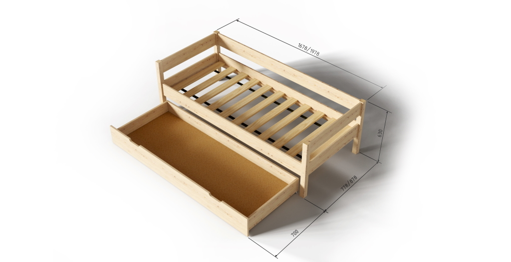 Детская кровать из сосны 80х160