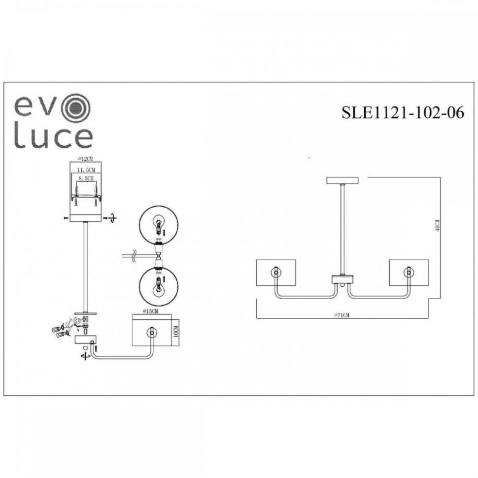 Evoluce Aerin SLE1121 102 06 lustr SLE1121 102 06