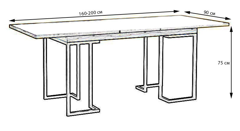 Стол 75 на 75 раскладной