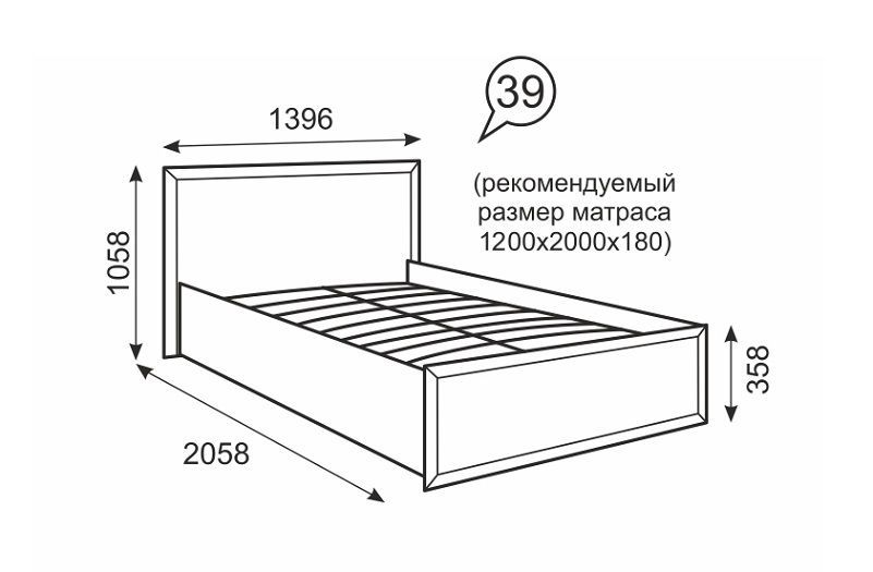 Кровать из массива дерева венеция