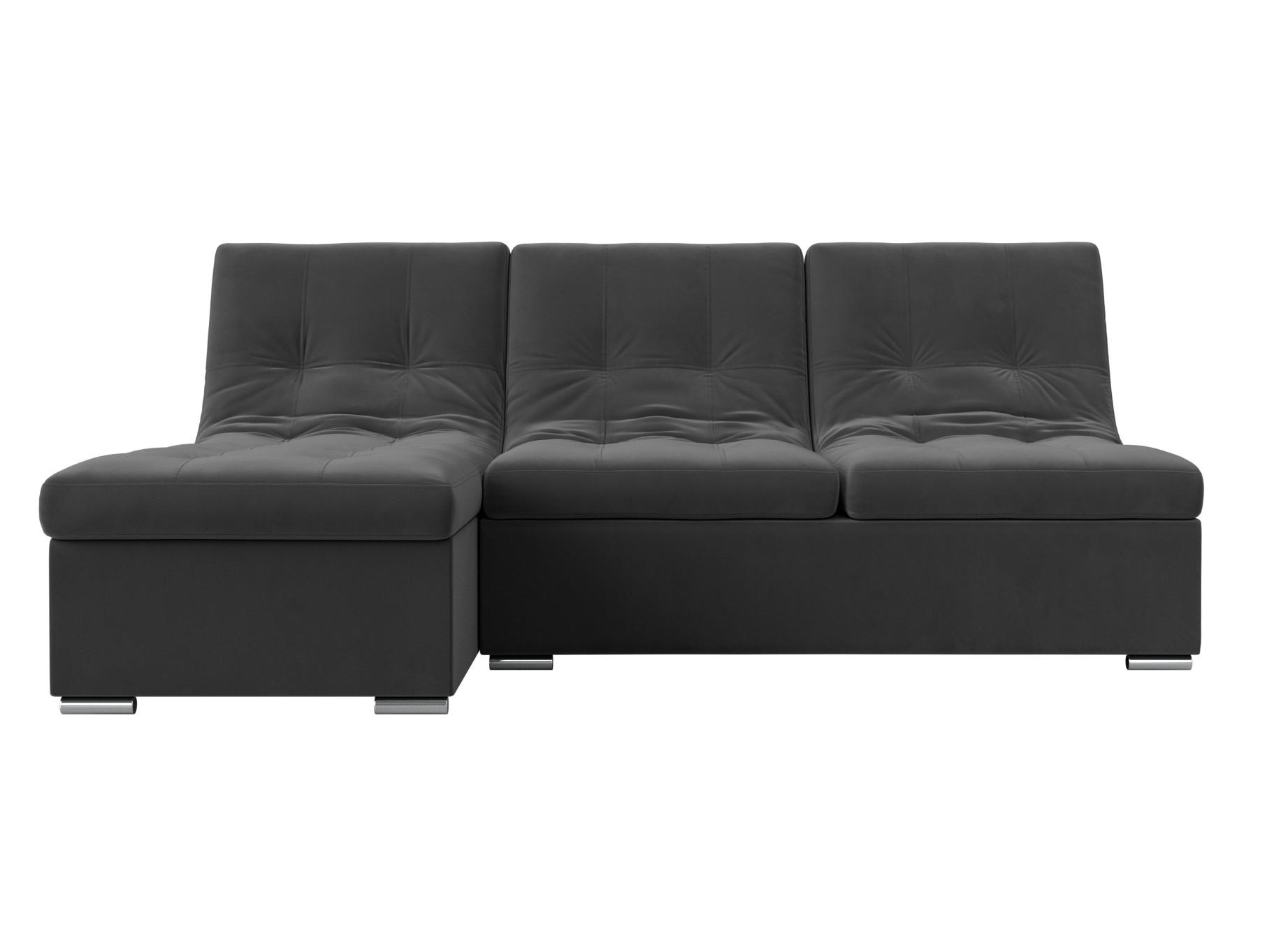 Угловой диван-кровать «Релакс» Серый, Велюр, левый велюр серый купить от86990 руб. в интернет-магазине Фабрики PUSHE в Москве