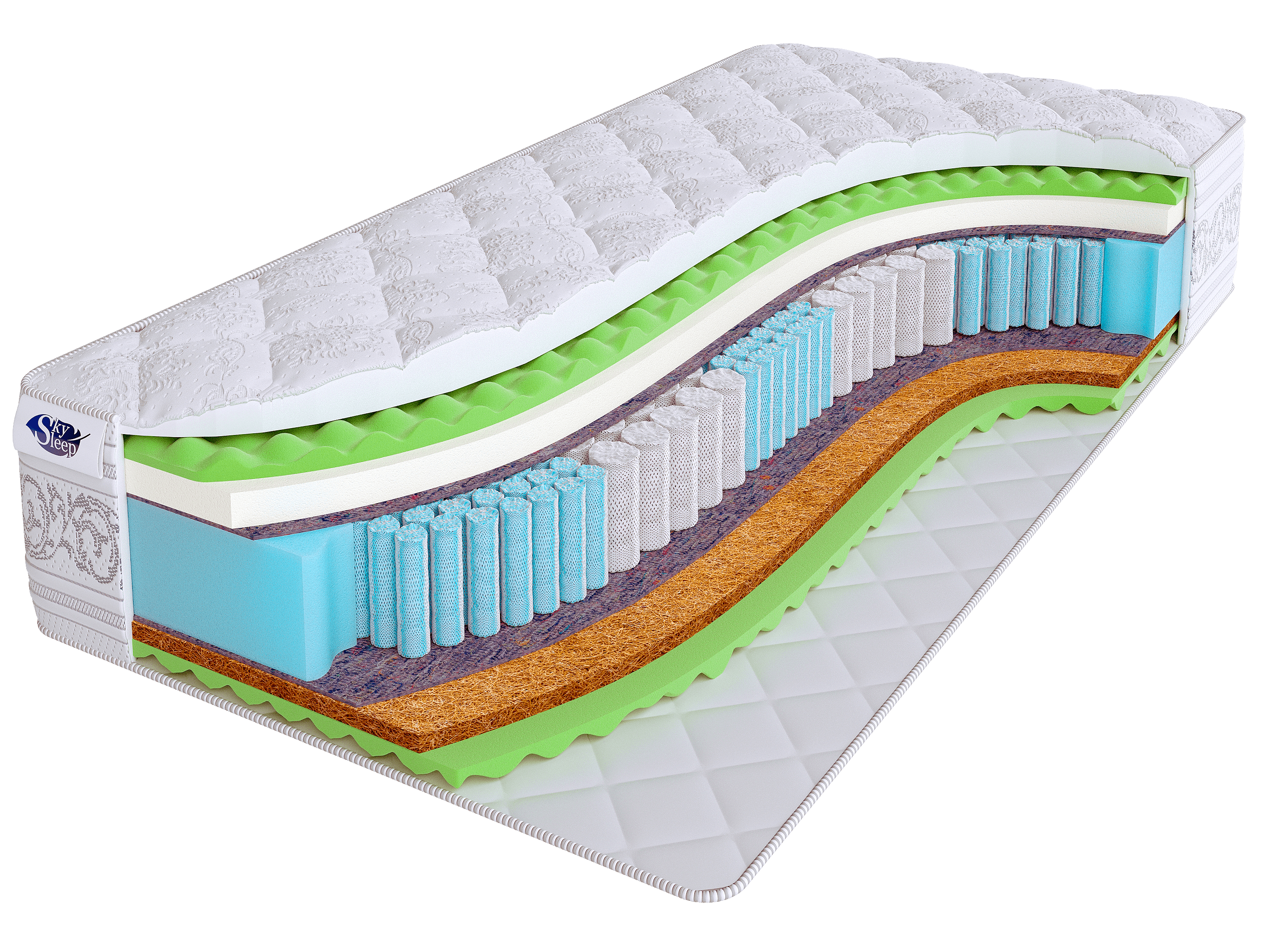 Матрас «Real Zone Multi» 200x195 белый купить от 80521 руб. в  интернет-магазине Фабрики PUSHE в Люберцах