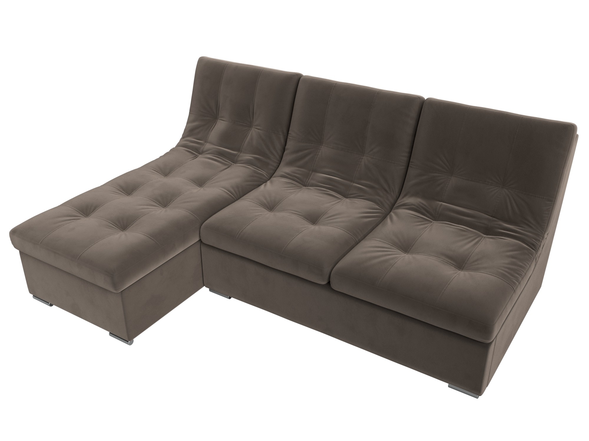 Угловой диван-кровать «Релакс» Коричневый, Велюр, левый велюр коричневыйкупить от 86990 руб. в интернет-магазине Фабрики PUSHE в Москве