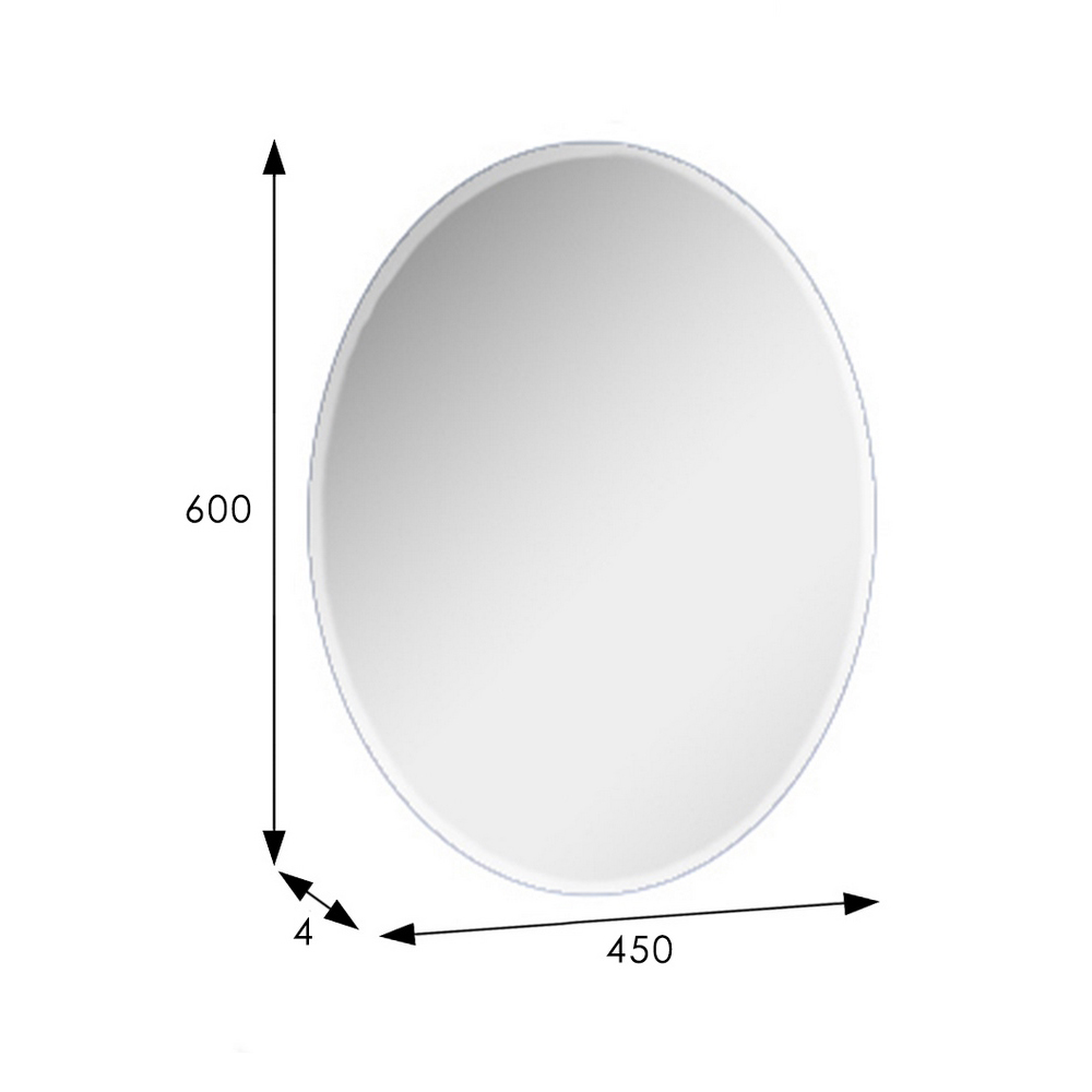 Зеркало настенное «Сельетта-3» Овал 60 х 45 см mblk-001886