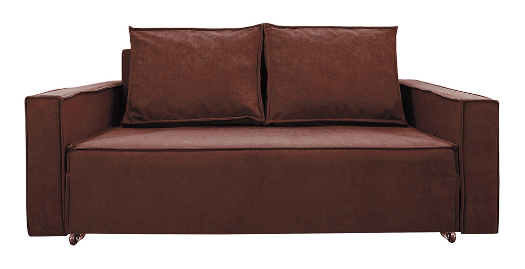 Диван-кровать «Лофт» 160 см Коричневый, велюр велюр коричневый купить от24790 руб. в интернет-магазине Фабрики PUSHE в Москве