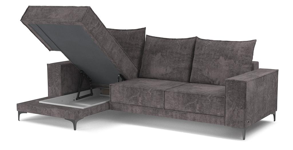 Угловой диван-кровать «Мэйсон» Anabelle 17, левый шенилл серый купить от102590 руб. в интернет-магазине Фабрики PUSHE в Екатеринбурге