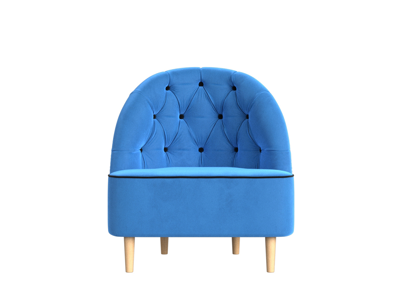 Кресло «Амиса» голубойчерный, Велюр велюр голубой черный купить от 26990  руб. в интернет-магазине Фабрики PUSHE в Москве