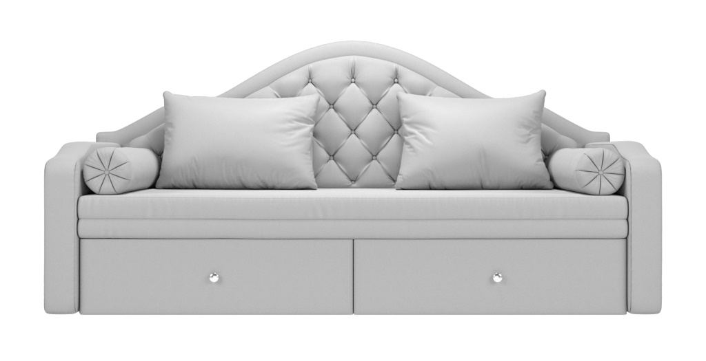 Детский диван-кровать «Сойер» Белый, Экокожа экокожа белый купить от 48990руб. в интернет-магазине Фабрики PUSHE в Москве