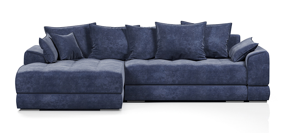 Угловой диван-кровать «Nordkisa» Navy, левый велюр синий купить от 44290руб. в интернет-магазине Фабрики PUSHE в Москве
